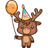 Moose Birthday Comic Cute