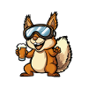 Squirrel Après Ski Beer Comic