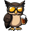 Eule Apres Ski Bier Comic