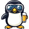 Pinguin Apres Ski Bier Comic