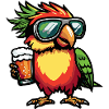 Papagai Après Ski Beer Comic
