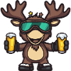 Moose Après Ski Beer Comic