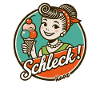 Schleck! Retro-Frau mit Eiscreme
