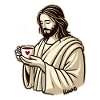 Jésus aime le café