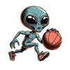 Alien Basketball Dunking