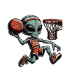 Alien Basketball Dunking