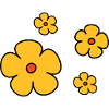 Blumen dreifarbig