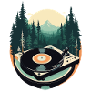 Musica Streetwear Outfit Giradischi Foresta
