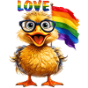 CANARD ARC-EN-CIEL DRAPEAU AMOUR