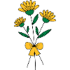 Blumenstrauss dreifarbig