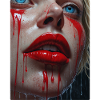 Woman's red lips