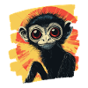 Singe araignée rétro