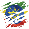 Ethiopie - Drapeau national, rayures, fissures