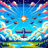 Retro Pixel flight simulator