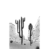 Cactus et vautour