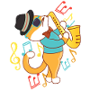 Saxophone Cat Jazz