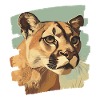 Lion from mountain Retro