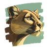 Lion from mountain Retro
