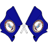 Two flags crossed Virginia