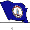 Flag Virginia text banner
