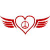 Heart Wings Peace
