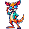 Kangaroo Comic Sonnenbrille