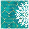 Teal Mandala Moroccan Art