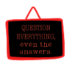 Bold "Question Everything" Philosophy Design