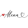 Alena Nom Prénom Calligraphie coeur