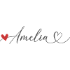 Amelia Nom Prénom Calligraphie Coeur
