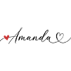 Amanda Nom Prénom Calligraphie coeur