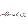 Alexandra Nom Prénom Calligraphie coeur