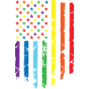 Rainbow flag with star pattern