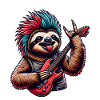 Sloth Rock and Roll Guitarist