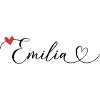 Emilia Nom Prénom Calligraphie Coeur