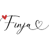 Finja Nom Prénom Calligraphie Coeur