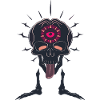 Skull with three eyes