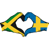 Jamaica Sweden Hands Heart Shape