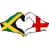 Jamaica England Hands Heart Shape