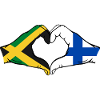 Jamaica Finland Hands Heart Shape