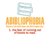 Abibliophobia Bookworm Reading Books