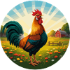 Rooster at sunrise