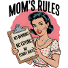 Mom's Rules Shirt | Funny Retro Design