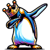 Dabbing King Penguin