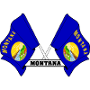 Two flags text MONTANA