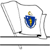 Flag Massachusetts text banner