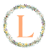 L Monogram, Flower Wreath, Personalizable