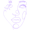 FACEFLY ONE LINE ART