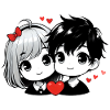 Cute couple of lovers