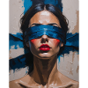 Blindfolded Woman Painting